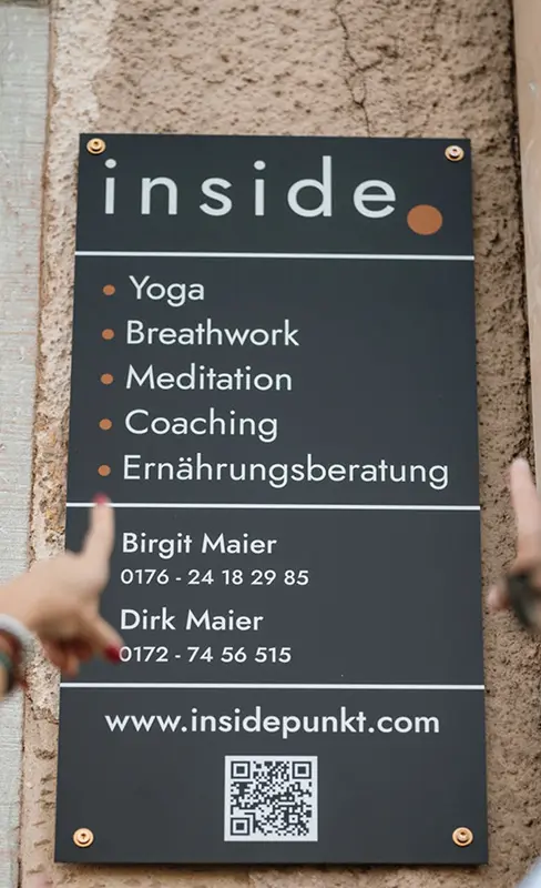 inside. Yoga-Studio Schorndorf